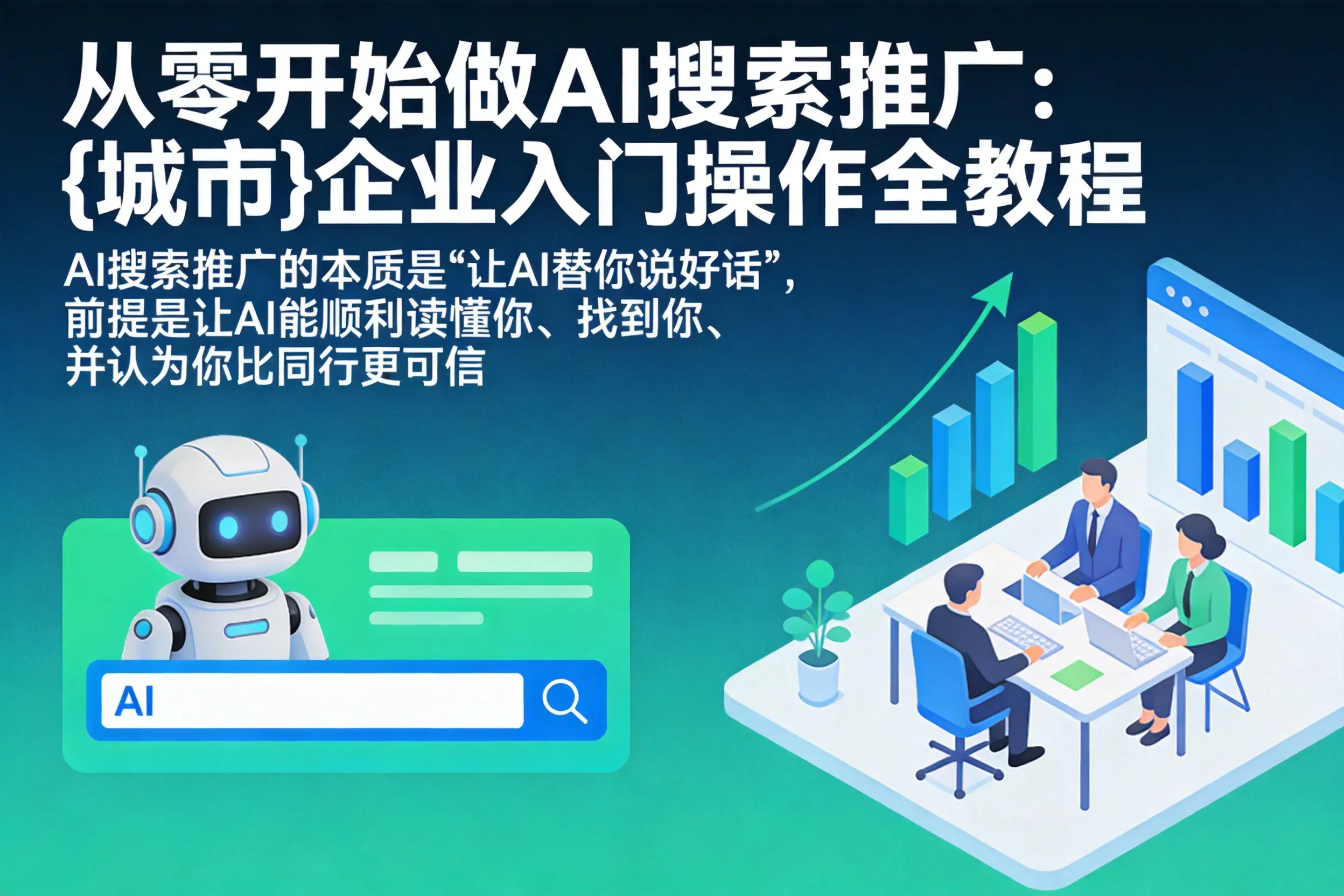 从零开始做AI搜索推广：绥德企业入门操作全教程